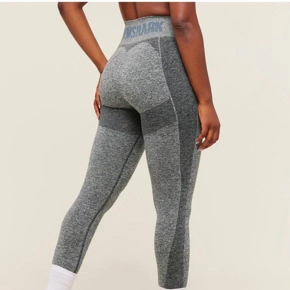 Gymshark Grey Seamless High-Waist Sculpting Leggings - Picture 1 of 8